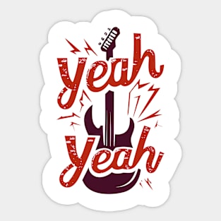 yeah yeah guitar Sticker